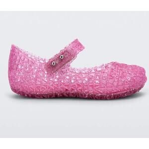 MINI MELISSA Campana Pink Glitter Little Girls Sz 10